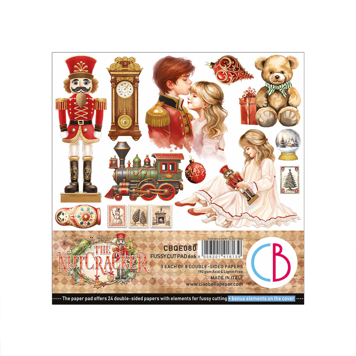 Ciao Bella - The Nutcracker -  Fussy Cut Paper Pad  - 6 x 6"