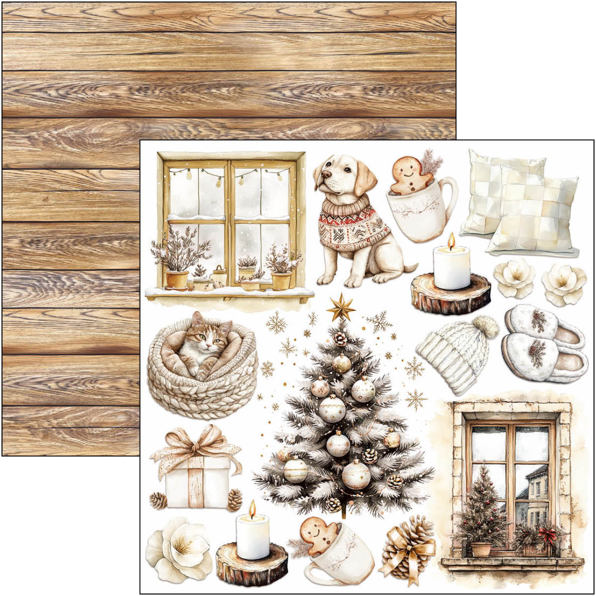 Ciao Bella - Winter Season -  Fussy Cut Paper Pad  - 6 x 6"