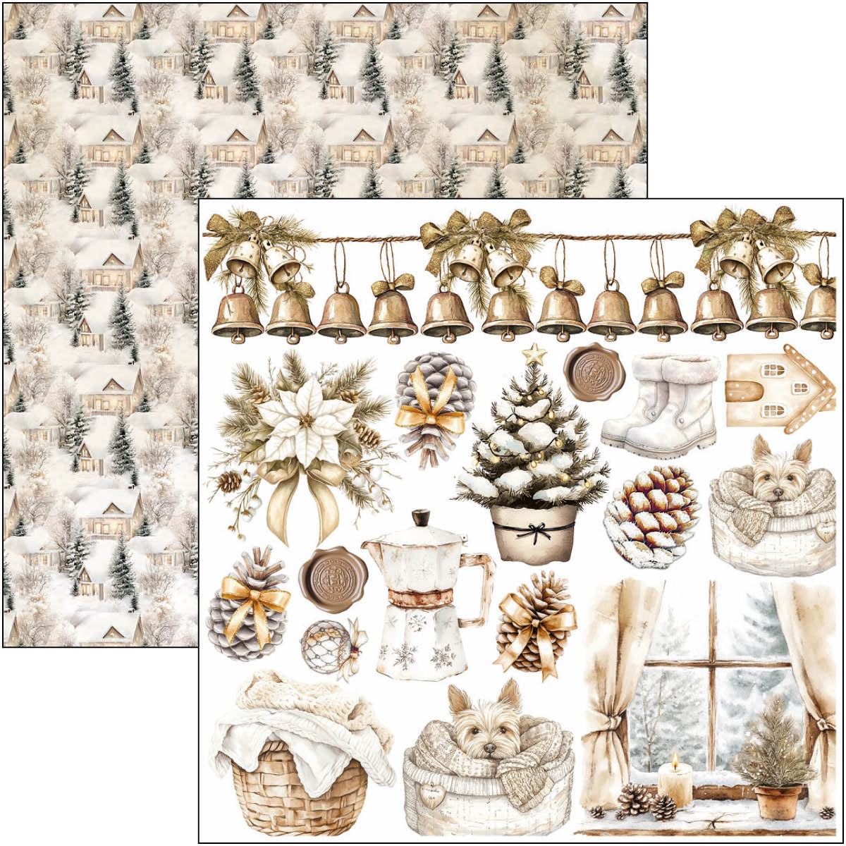 Ciao Bella - Winter Season -  Fussy Cut Paper Pad  - 6 x 6"