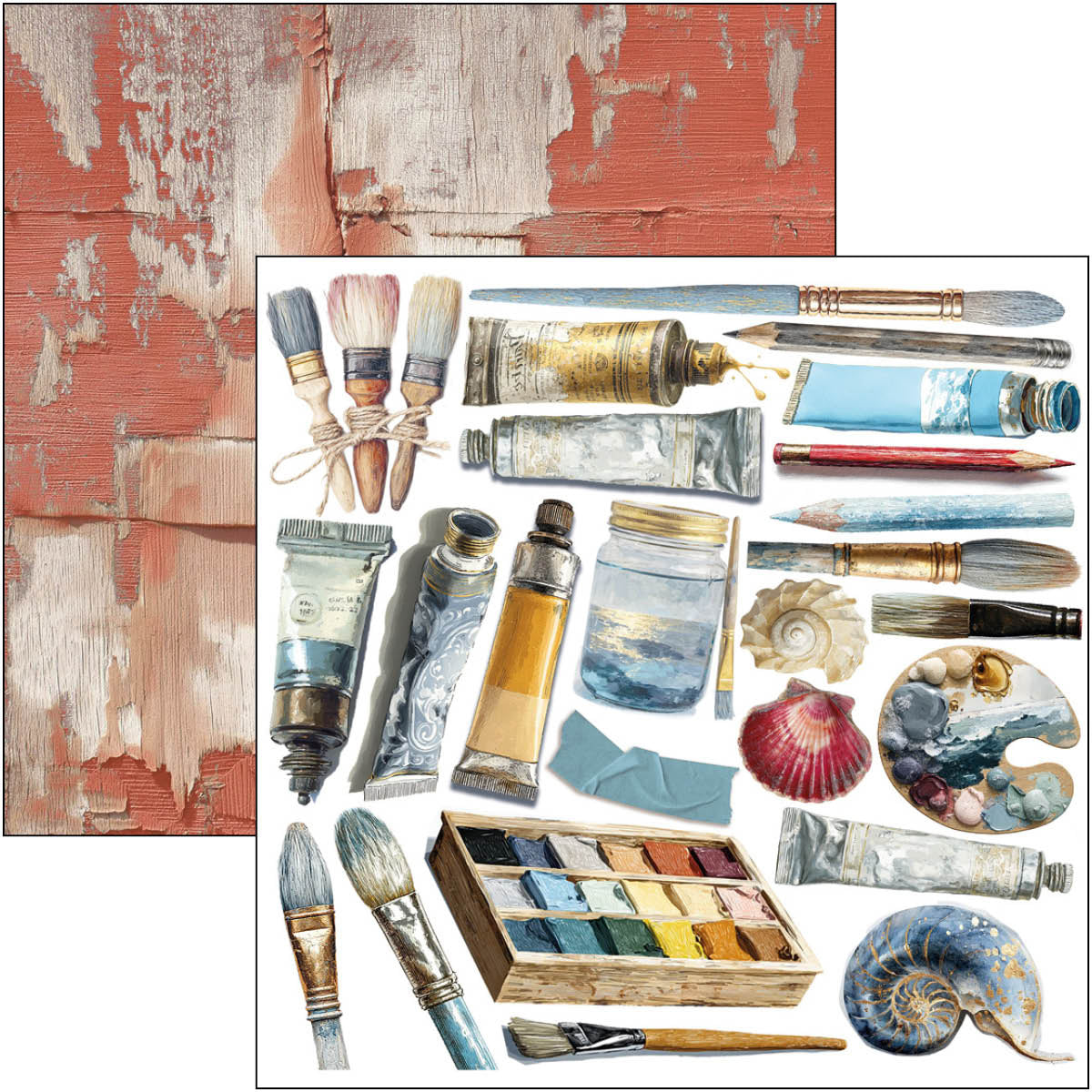 Ciao Bella - An Artist journey -  Fussy Cut Paper Pad  - 6 x 6"