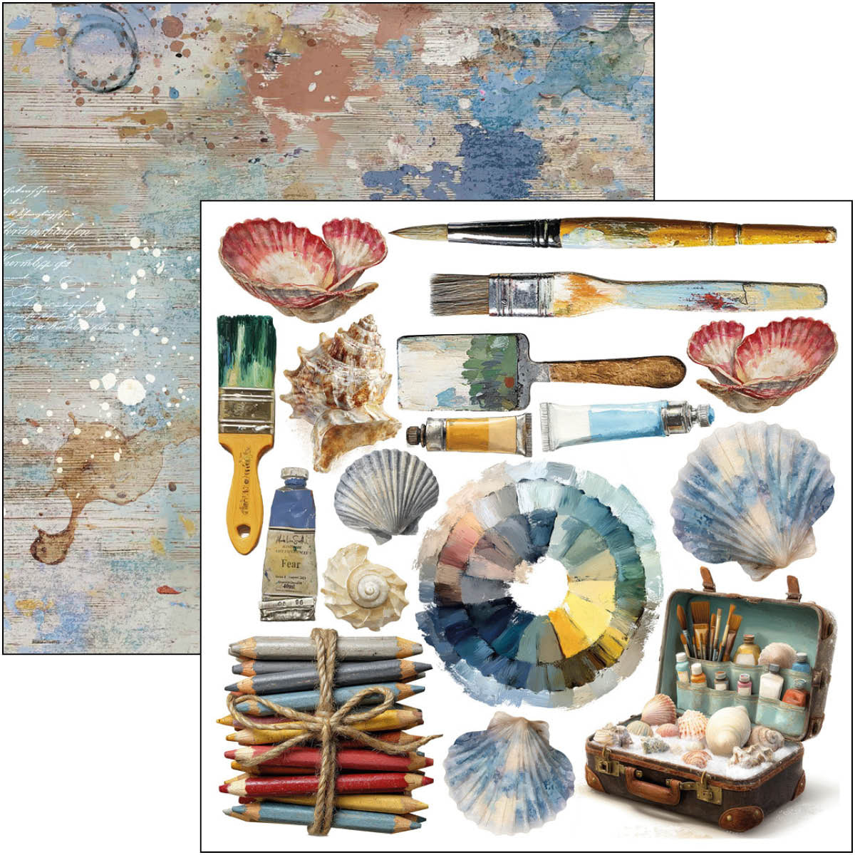 Ciao Bella - An Artist journey -  Fussy Cut Paper Pad  - 6 x 6"