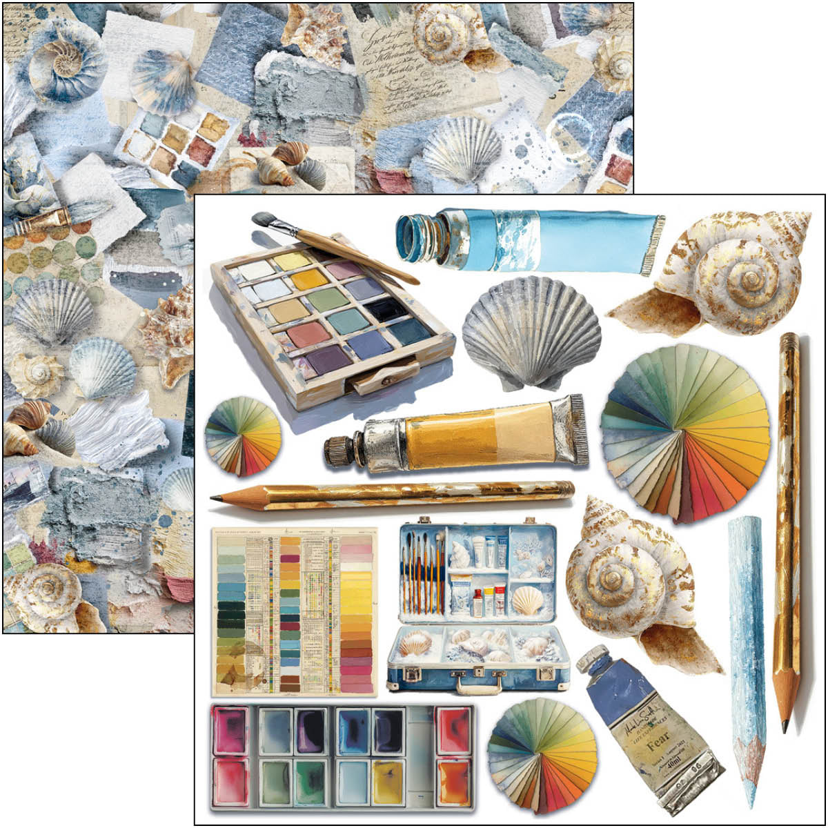 Ciao Bella - An Artist journey -  Fussy Cut Paper Pad  - 6 x 6"