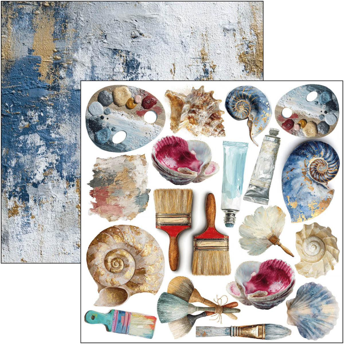 Ciao Bella - An Artist journey -  Fussy Cut Paper Pad  - 6 x 6"