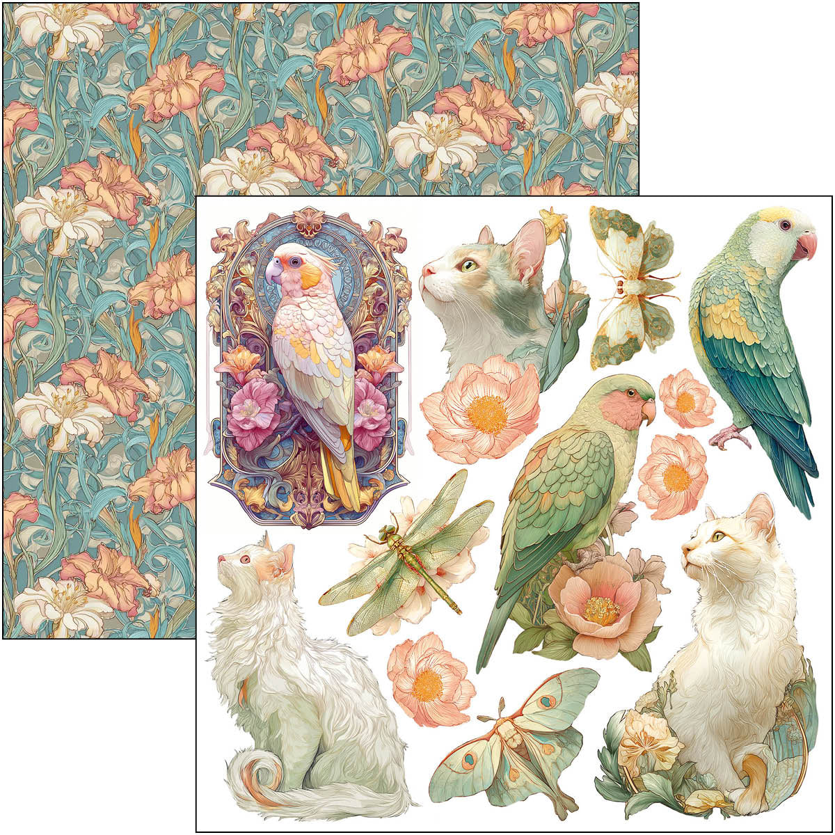 Ciao Bella - Artemis -  Fussy Cut Paper Pad  - 6 x 6"