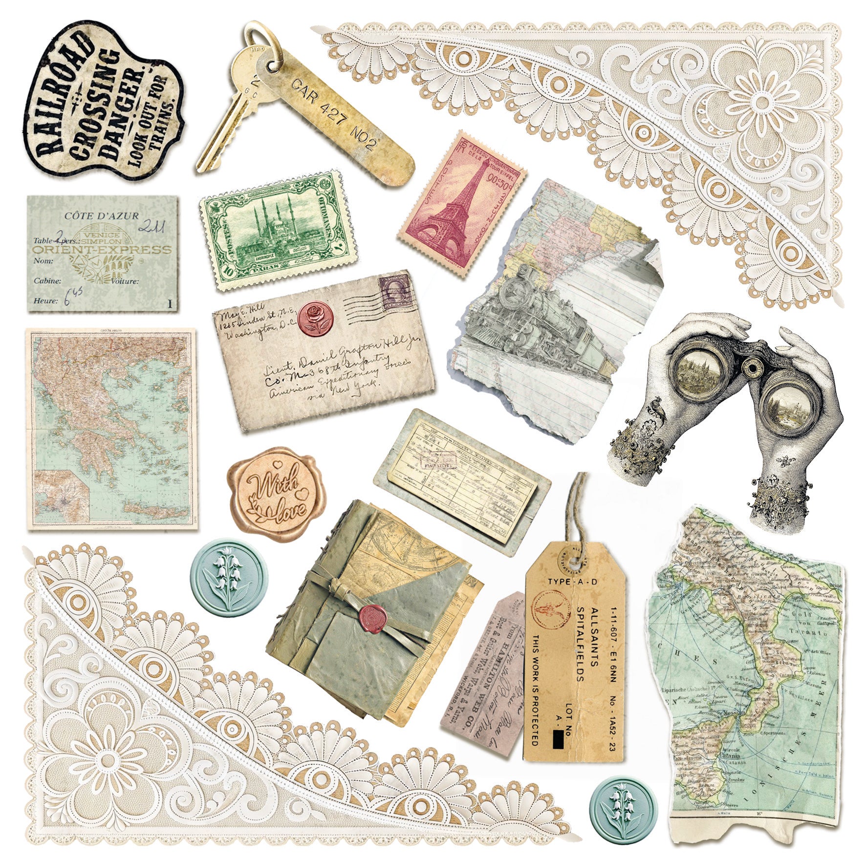 Ciao Bella - Eastern Journey -  Fussy Cut Paper Pad  - 6 x 6"