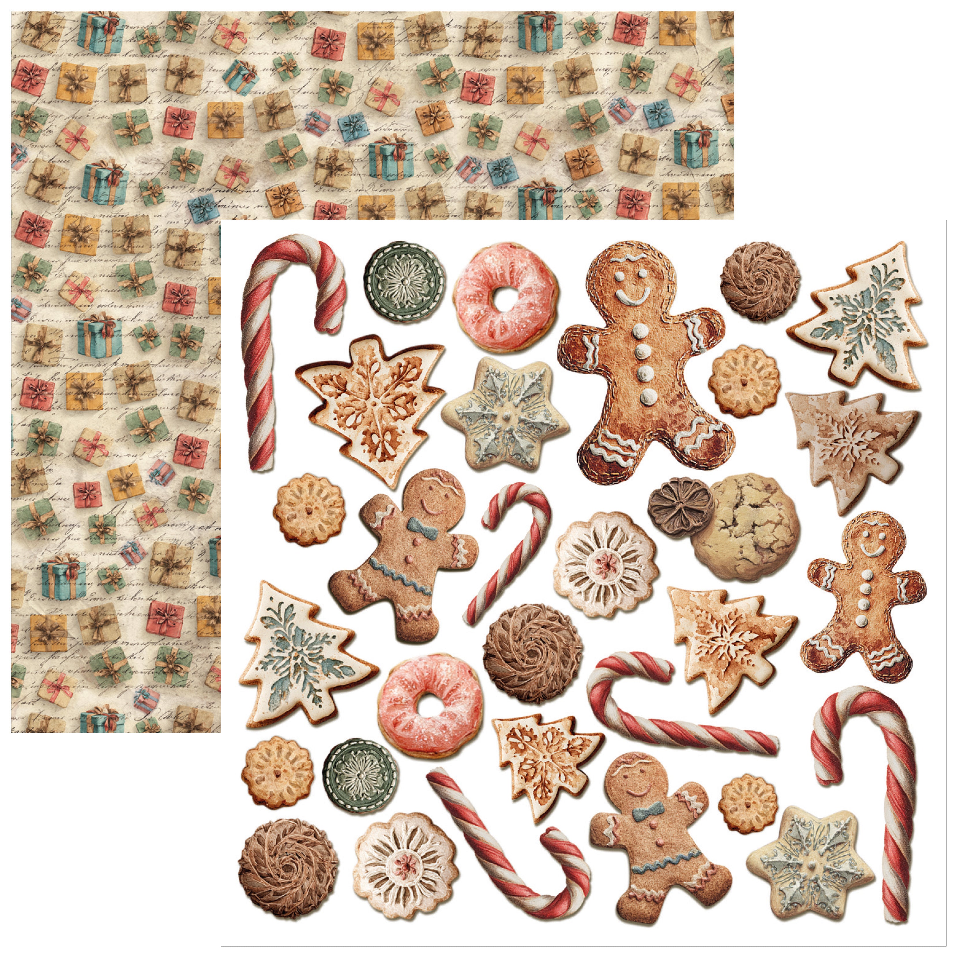 Ciao Bella - Merry & Bright -  Fussy Cut Paper Pad  - 6 x 6"