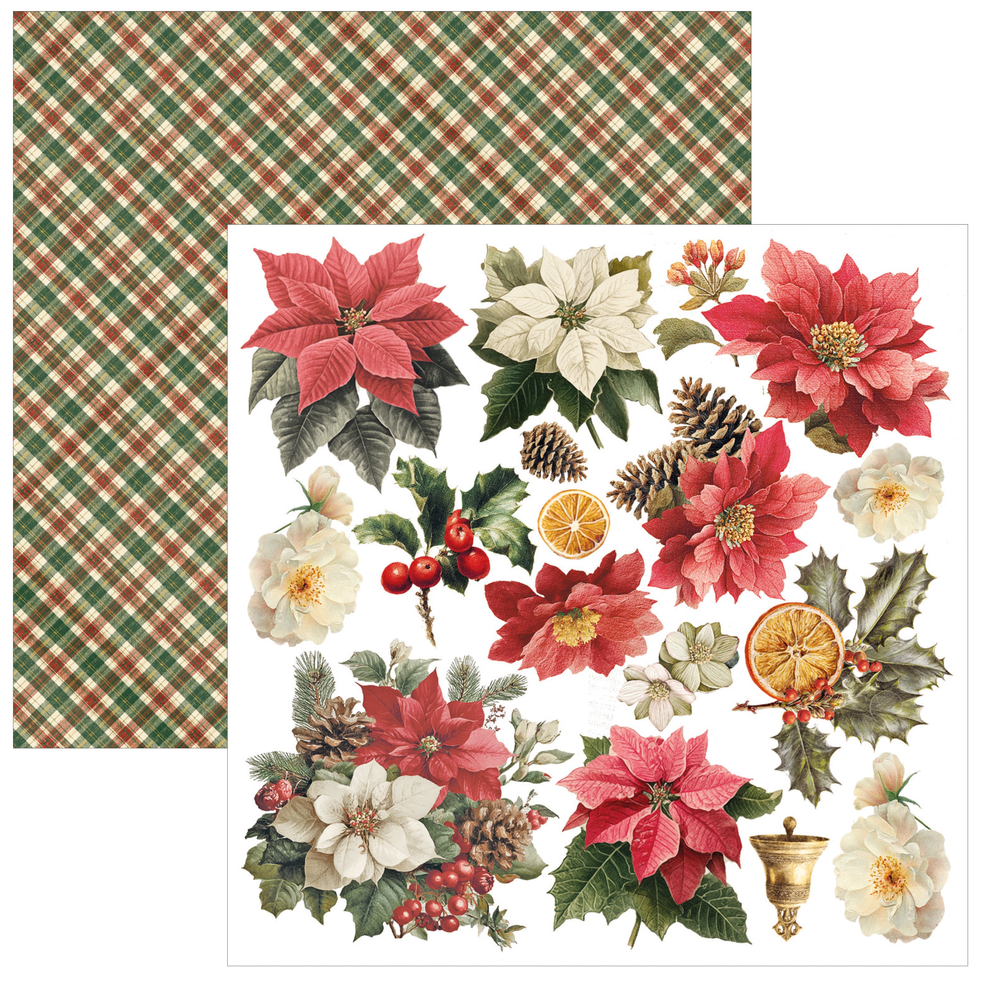 Ciao Bella - Merry & Bright -  Fussy Cut Paper Pad  - 6 x 6"