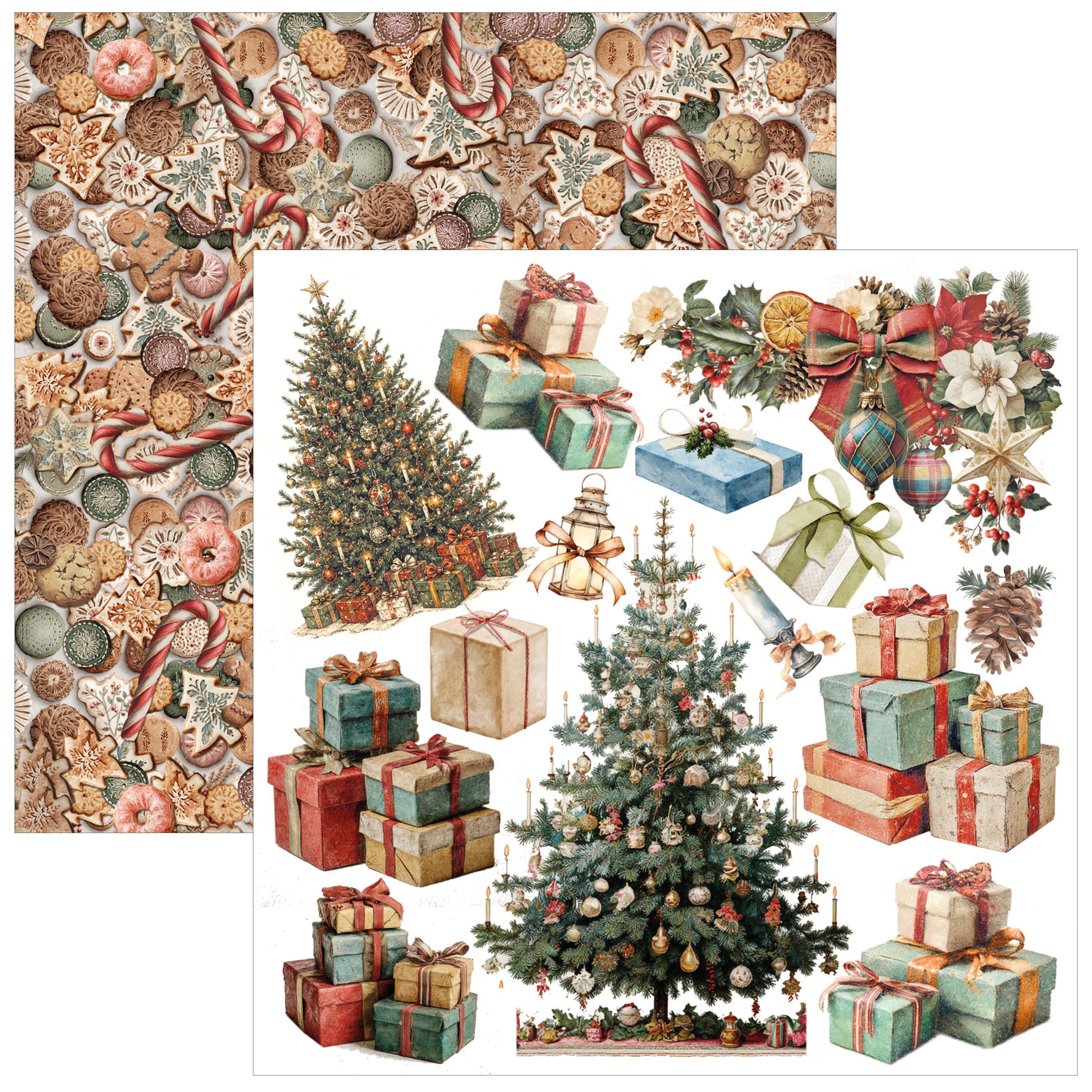 Ciao Bella - Merry & Bright -  Fussy Cut Paper Pad  - 6 x 6"