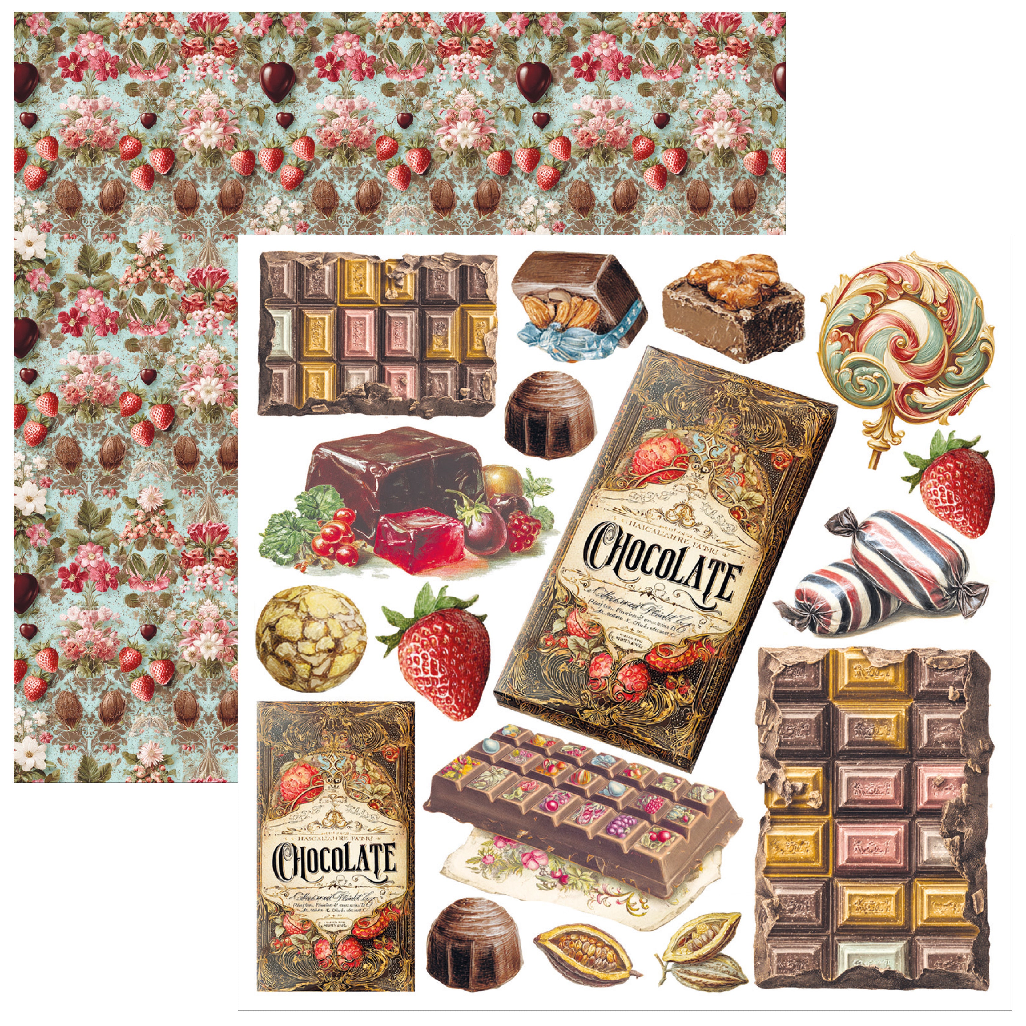 Ciao Bella - The chocolate factory  -  Fussy Cut Paper Pad  - 6 x 6"
