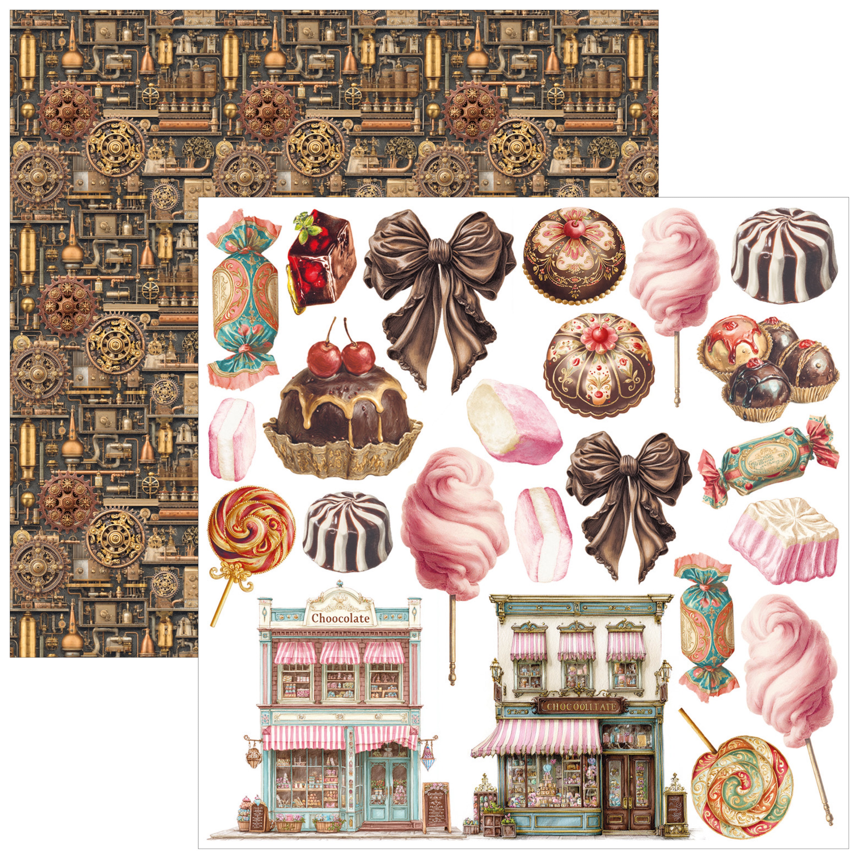 Ciao Bella - The chocolate factory  -  Fussy Cut Paper Pad  - 6 x 6"