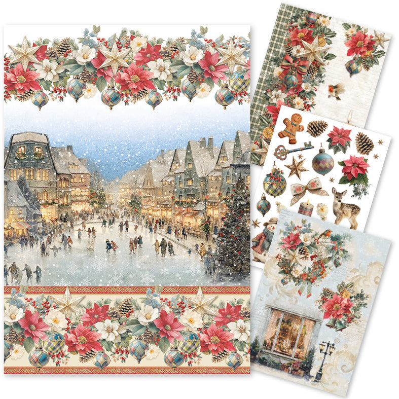 Ciao Bella - Merry & Bright - Mixed Rice Paper A4