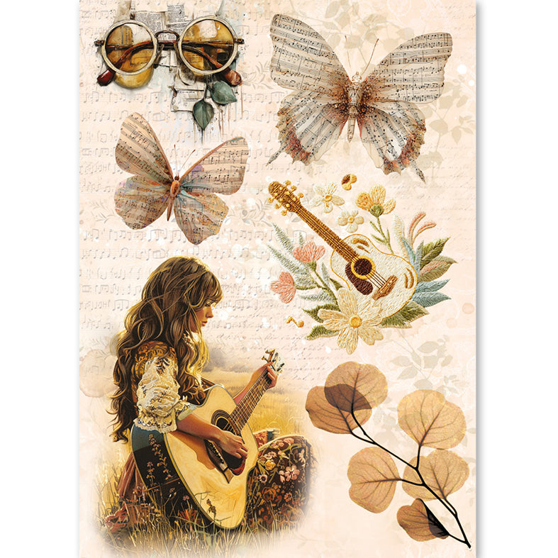 Ciao Bella - Seventies  -  Rice Paper Mixed - A5
