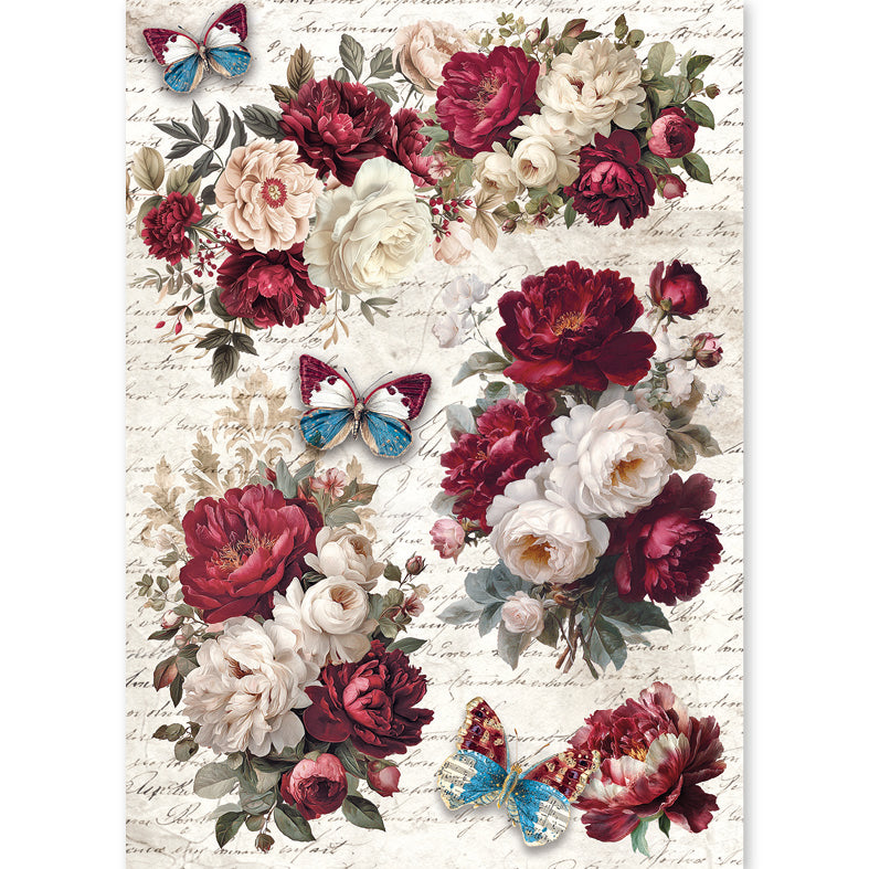Ciao Bella - Bohemian Burgundy -  Rice Paper Mixed - A5