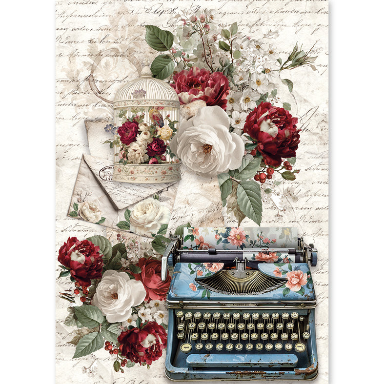 Ciao Bella - Bohemian Burgundy -  Rice Paper Mixed - A5