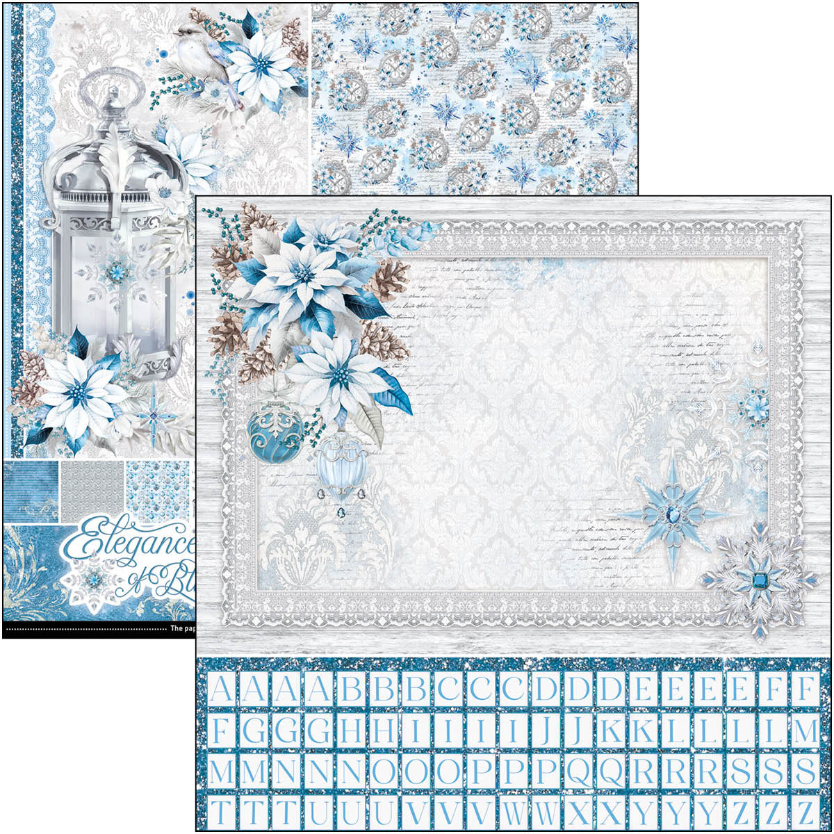 Ciao Bella - Elegance of Blue - Paper Pack  (8 ark)  12 x 12"