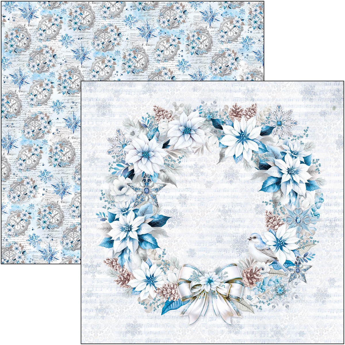 Ciao Bella - Elegance of Blue - Paper Pack  (8 ark)  12 x 12"