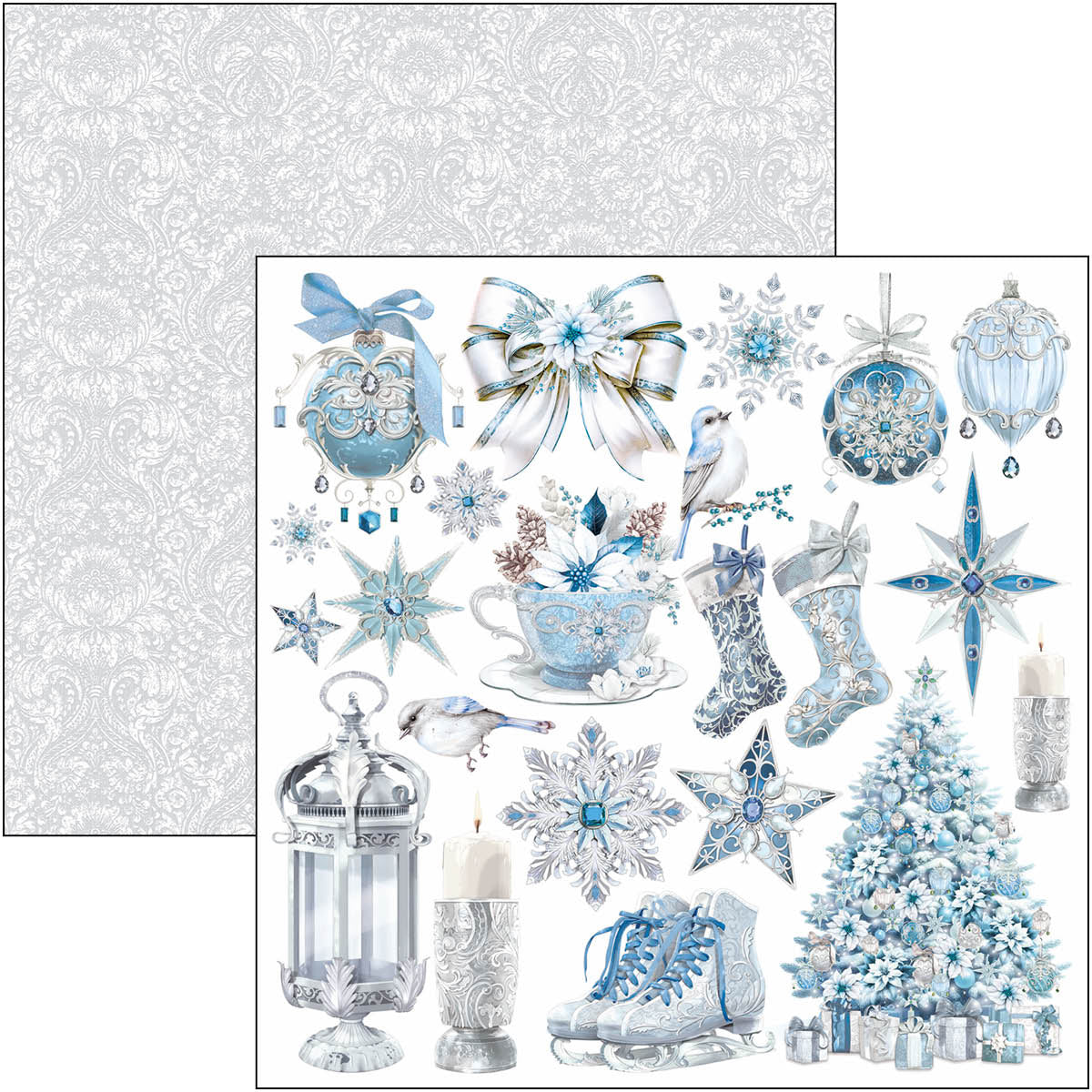 Ciao Bella - Elegance of Blue - Paper Pack  (8 ark)  12 x 12"