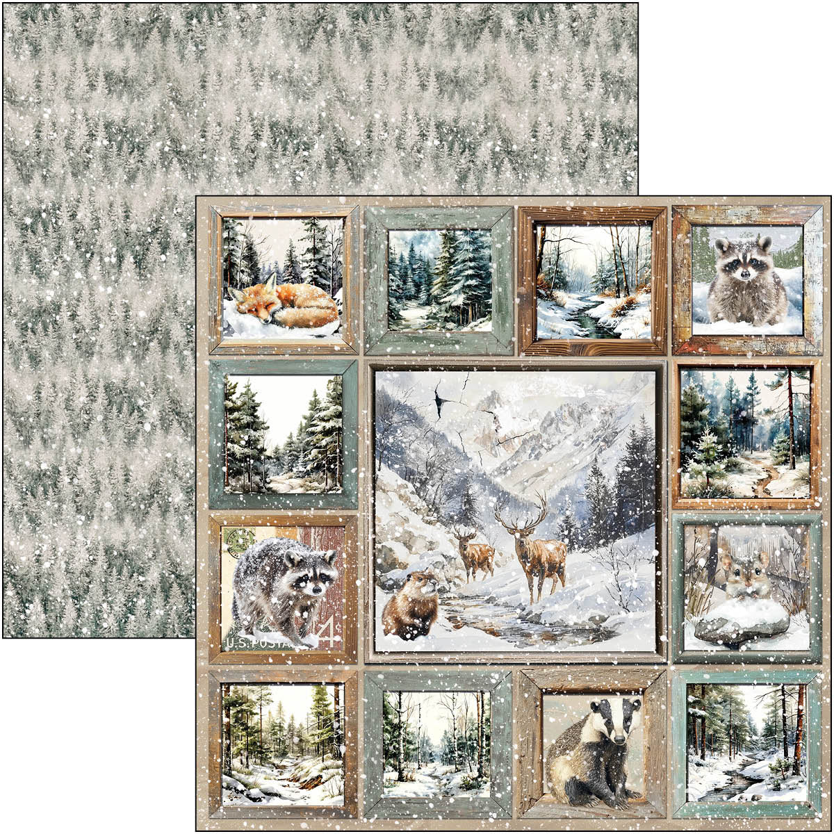 Ciao Bella - Forest Tales - Paper Pack  (8 ark)  12 x 12"