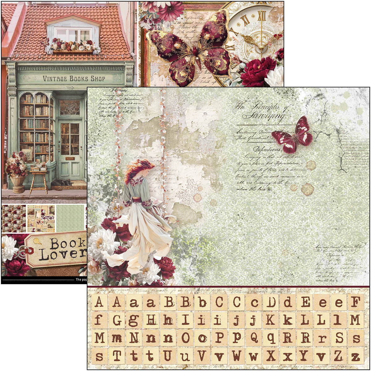 Ciao Bella - Book Lovers - Paper Pack  (8 ark)  12 x 12"