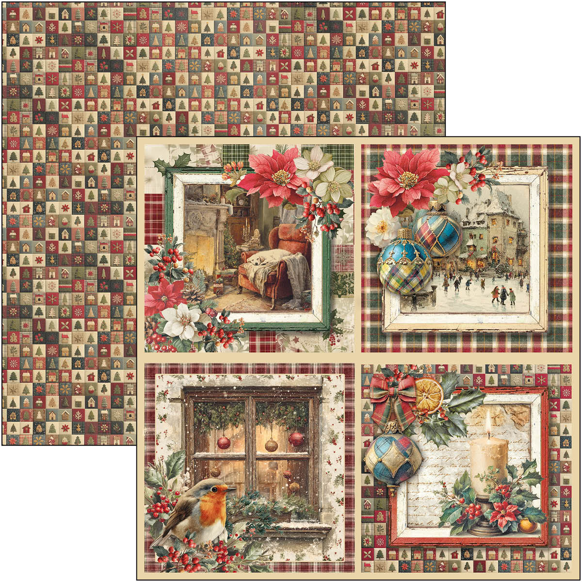 Ciao Bella - Merry & Bright - Paper Pack  (8 ark)  12 x 12"