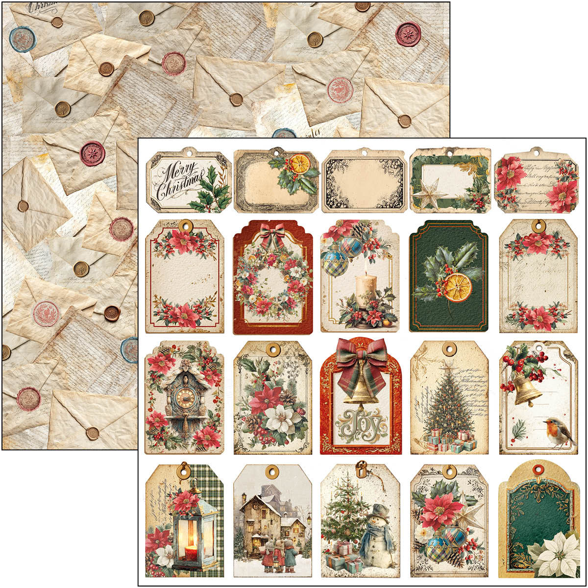 Ciao Bella - Merry & Bright - Paper Pack  (8 ark)  12 x 12"