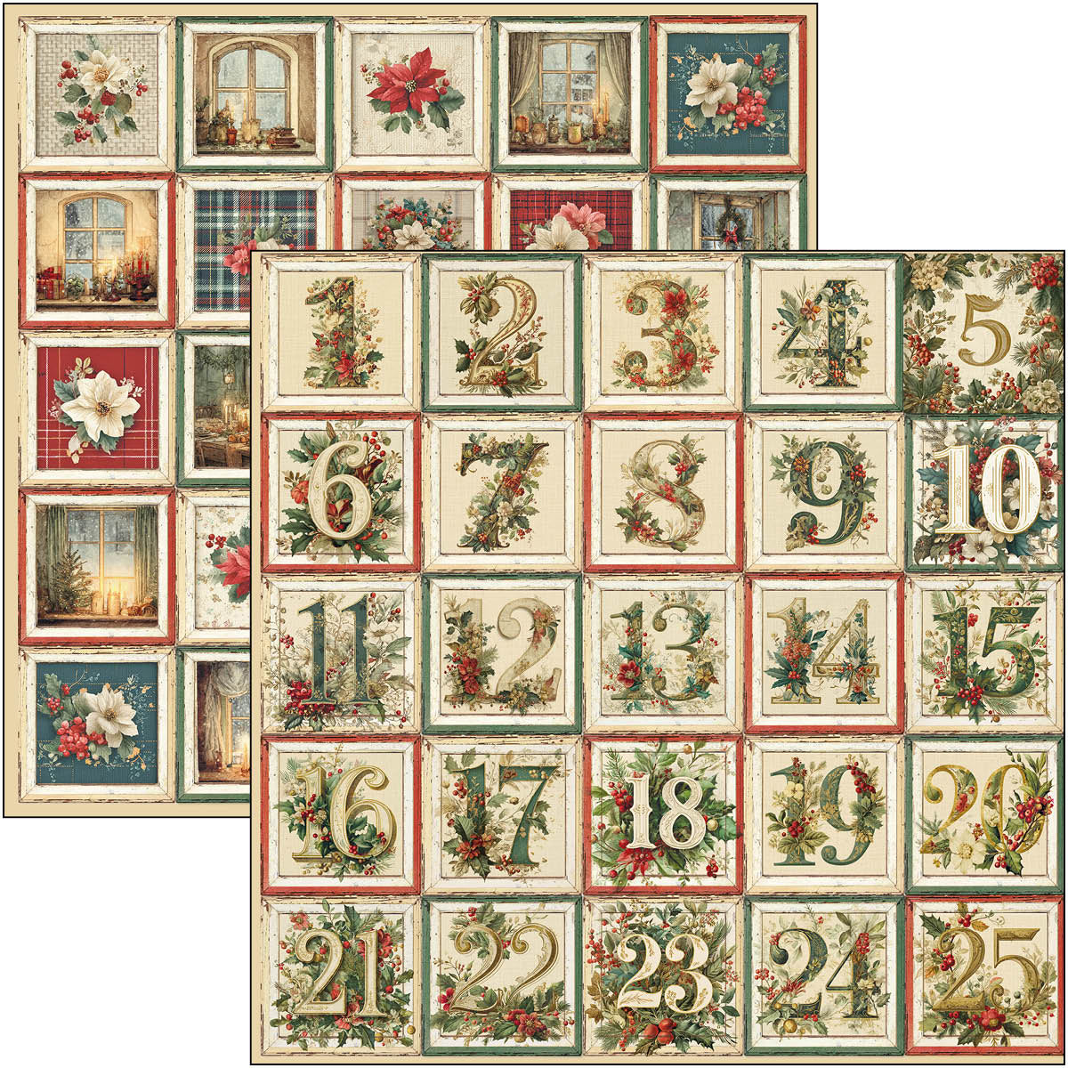 Ciao Bella - Merry & Bright - Paper Pack  (8 ark)  12 x 12"