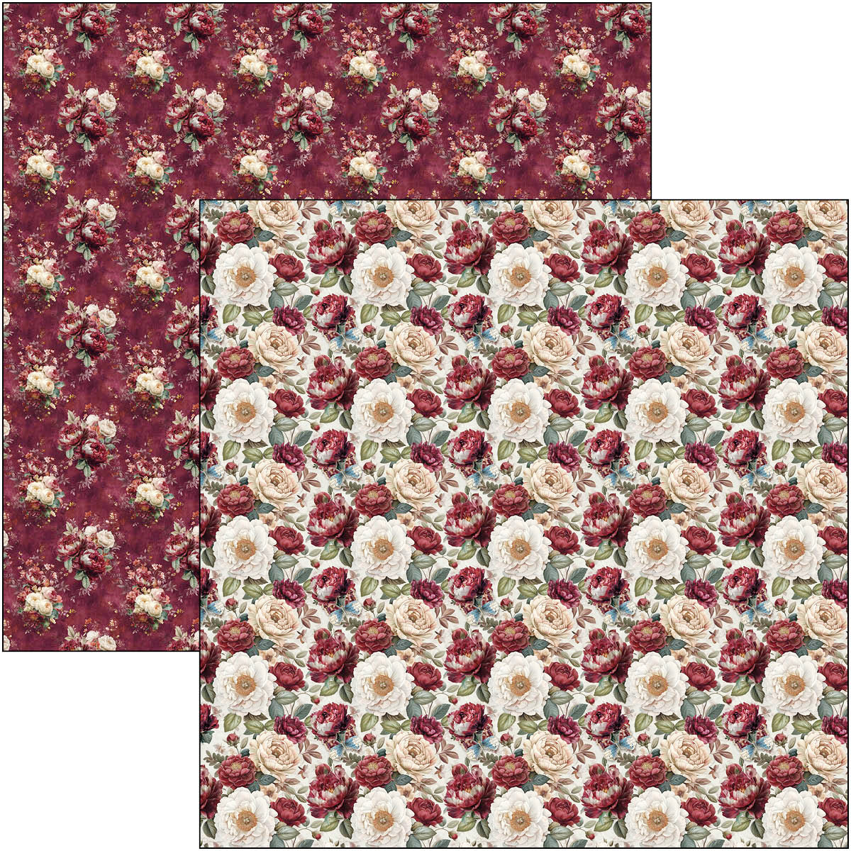 Ciao Bella - Bohemian Burgundy - Paper Pack  (8 ark)  12 x 12"