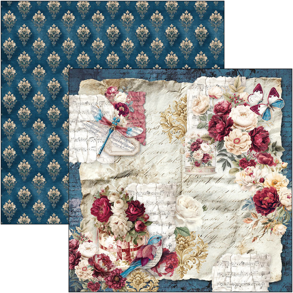 Ciao Bella - Bohemian Burgundy - Paper Pack  (8 ark)  12 x 12"