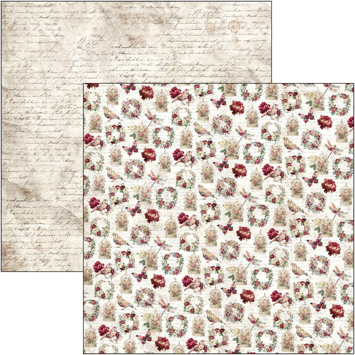 Ciao Bella - Bohemian Burgundy - Paper Pack  (8 ark)  12 x 12"