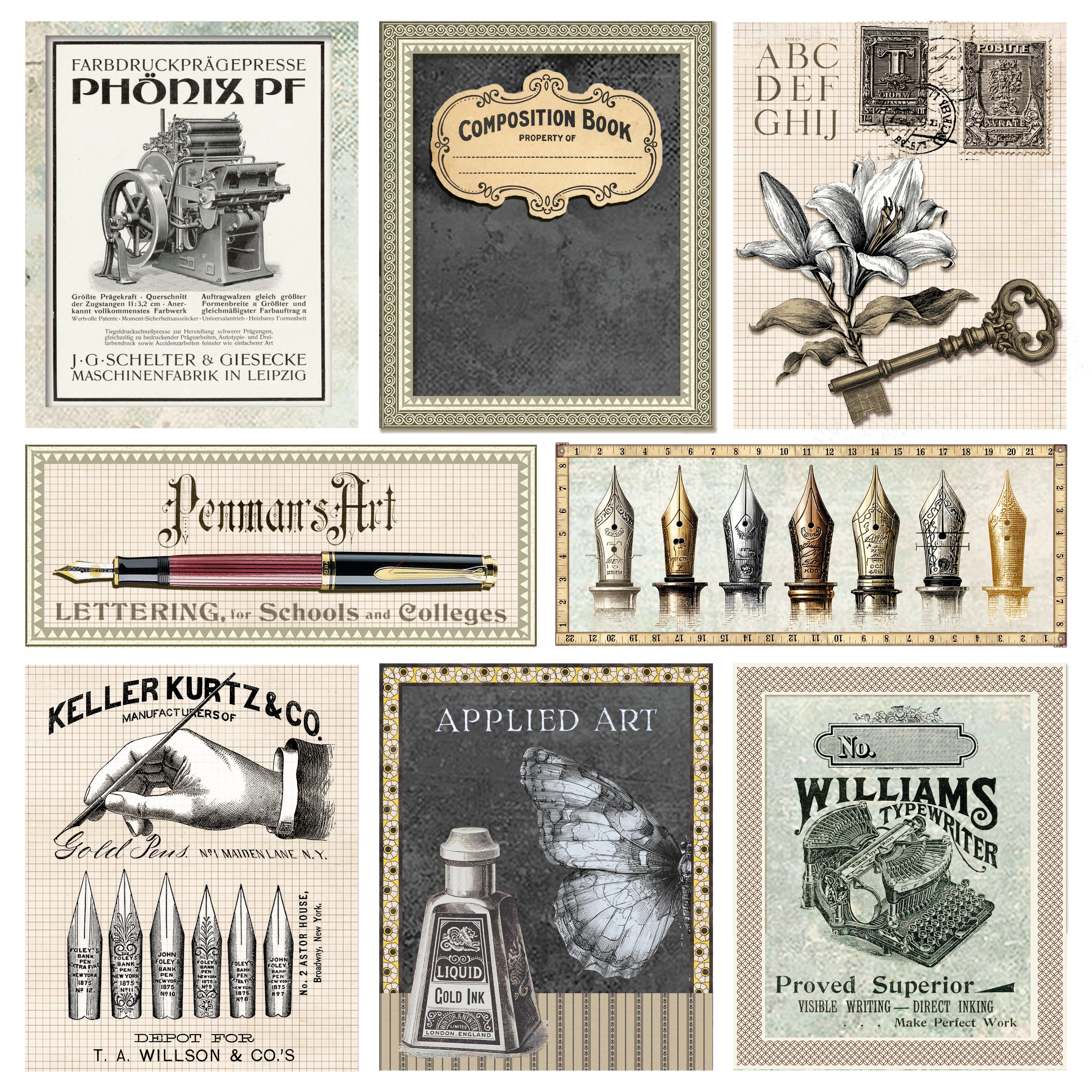 Ciao Bella - Typographic - Paper Pack  (8 ark)  12 x 12"