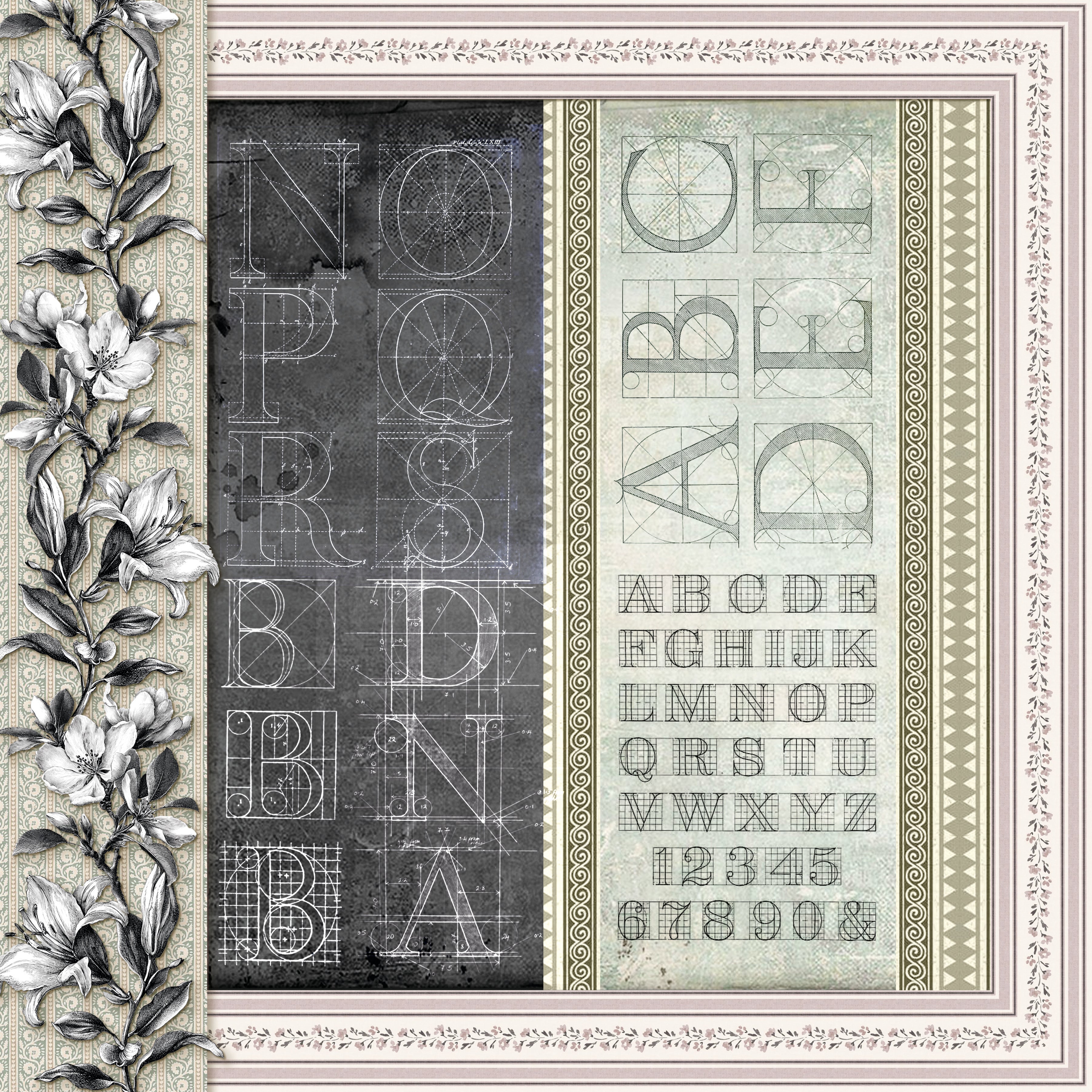 Ciao Bella - Typographic - Paper Pack  (8 ark)  12 x 12"