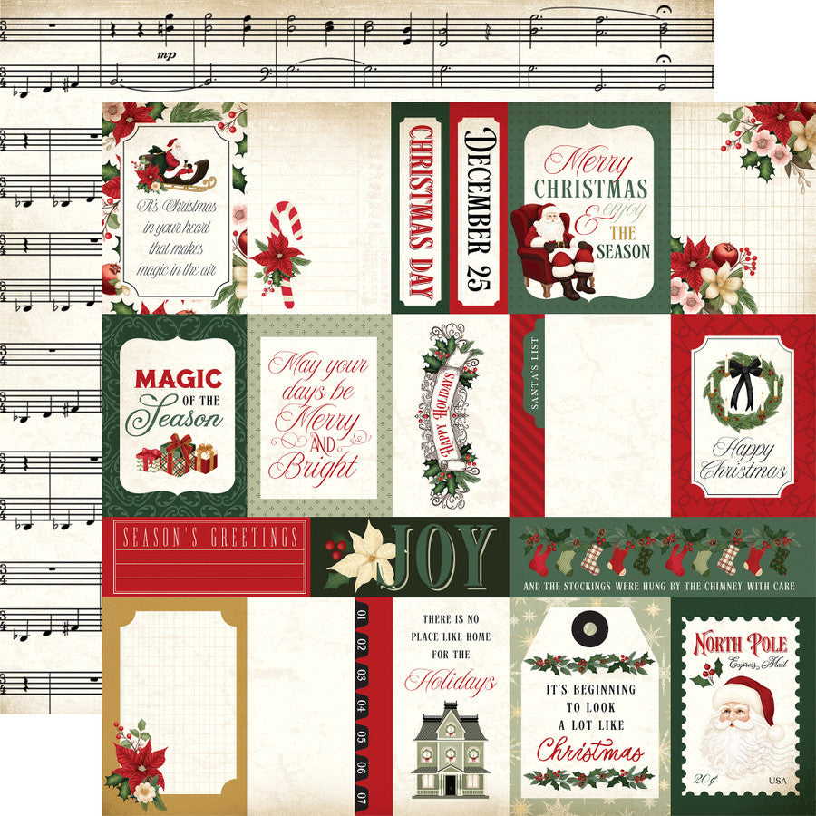 Carta Bella - A Vintage Christmas - Paper Pad - 6 x 6"