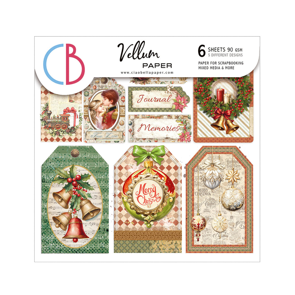 Ciao Bella - The Nutcracker -  Fussy Cut Vellum - Paper Pad  - 6 x 6"