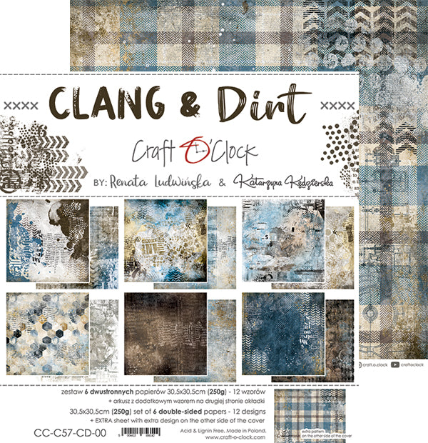 Craft O'Clock - Clang & Dirt - Paper Pad - 12x12"