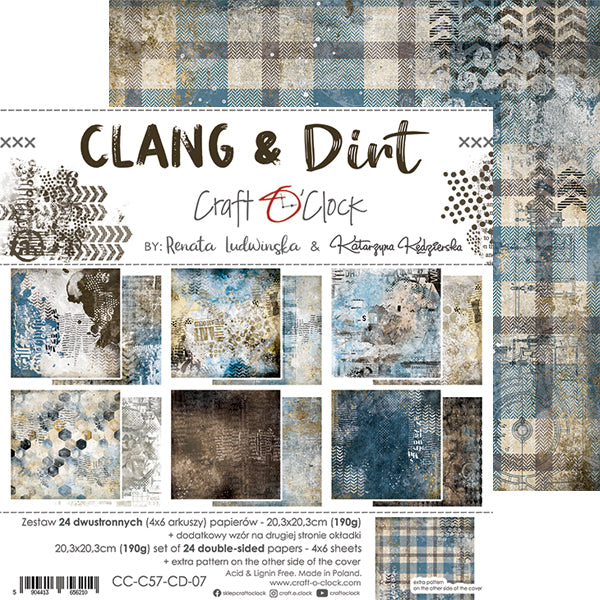 Craft O'Clock - Clang & Dirt - Paper Pad - 8x8"