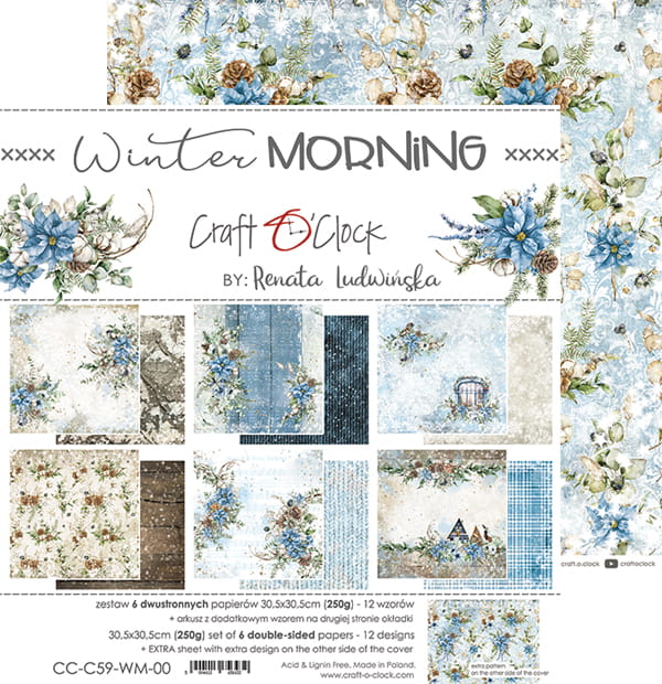 Craft O'Clock - Winter Morning - Paper Pack -  12 x 12"