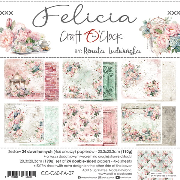 Craft O'Clock - Felicia - Paper Pad - 8x8"