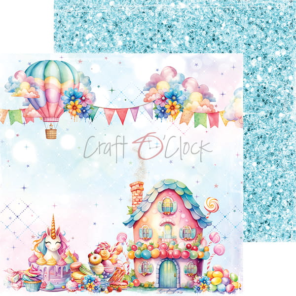 Craft O'Clock - Unicorn Sweet - Paper Pack -  12 x 12"