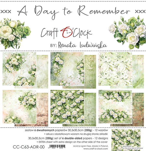 Craft O'Clock - A Day To Remember - Paper Pack -  12 x 12"