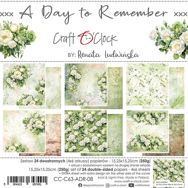 Craft O'Clock - A Day To Remember - Paper Pack -  6 x 6"