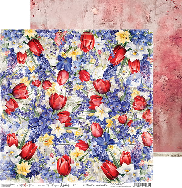 Craft O'Clock - Tulip Love - Paper Pad - 6x6"