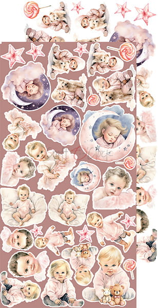 Craft O'Clock - Girl & Curl - Extras Set - Baby Girl