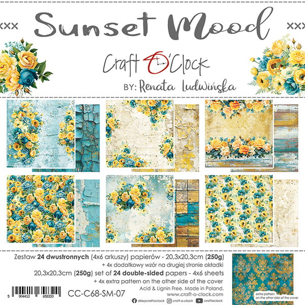 Craft O'Clock - Sunset mood - Paper Pad - 8x8"