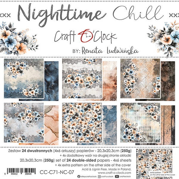 Craft O'Clock - Nighttime chill - Paper Pad - 8x8"