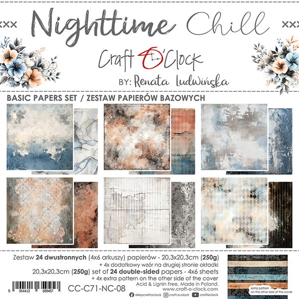 Craft O'Clock - Nighttime chill - Extras Set - MIX - 8x8"