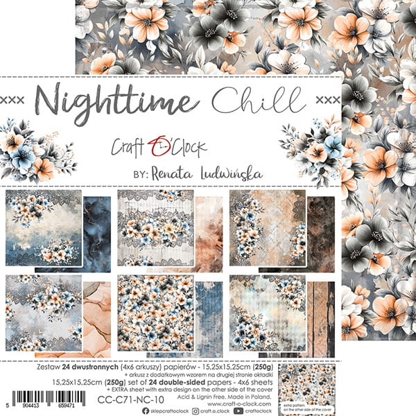 Craft O'Clock - Nighttime chill - Paper Pad - 6x6"