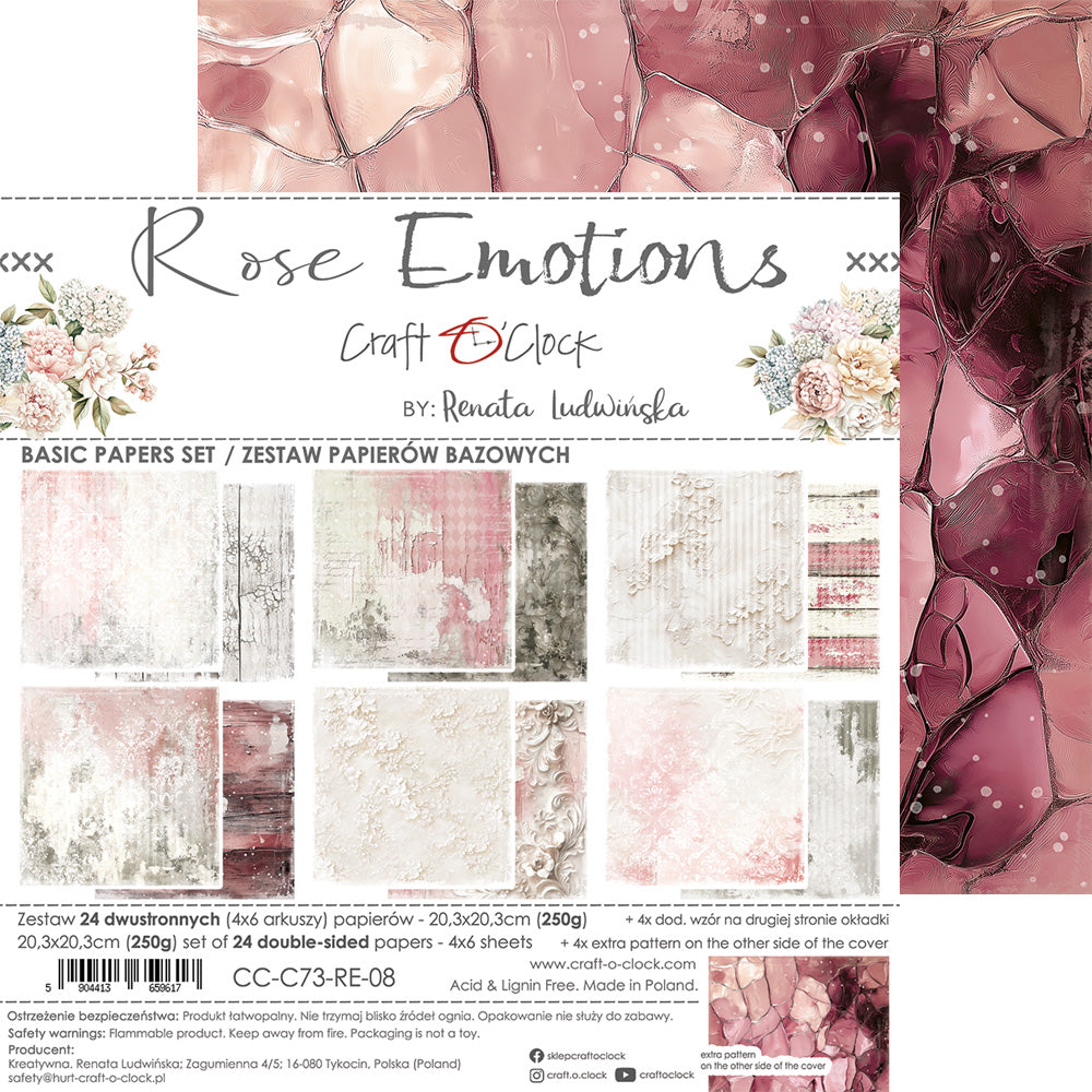 Craft O'Clock - Rose emotions - Extras Set - MIX - 8x8"