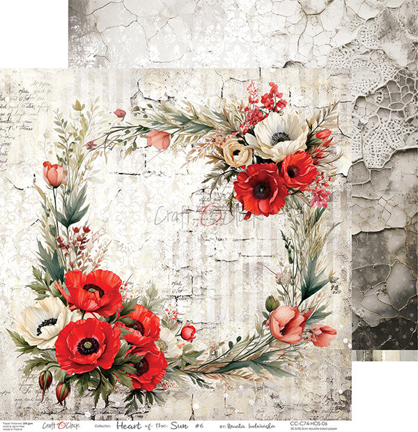 Craft O'Clock - Heart of the sun - Paper Pack -  12 x 12"