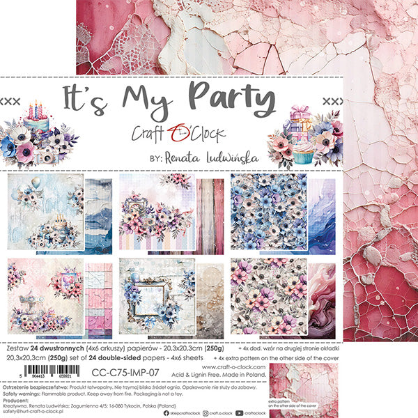 Craft O'Clock - It's my party - Paper Pad - 8x8"