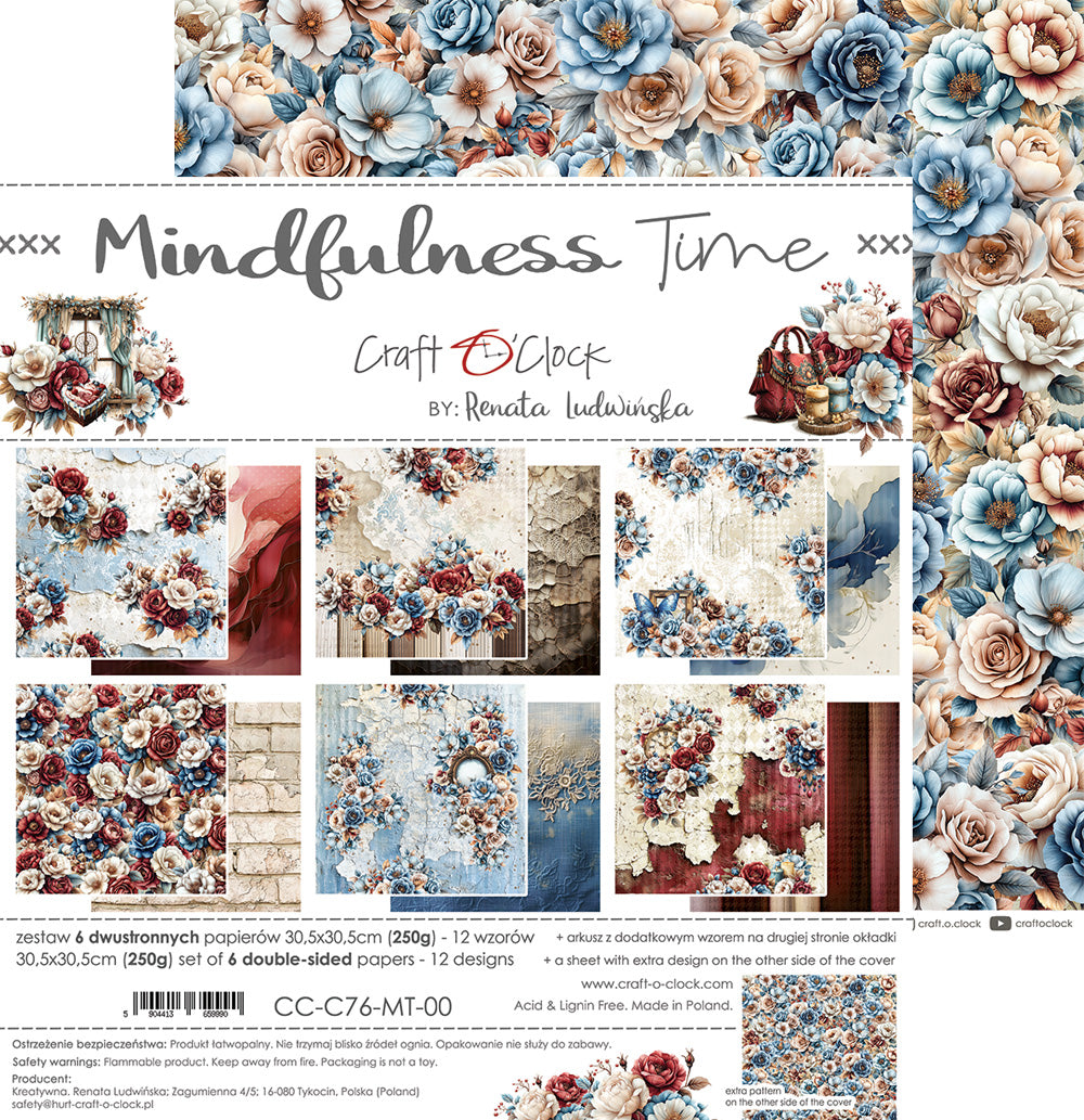 Craft O'Clock - Mindfulness time - Paper Pack -  12 x 12"